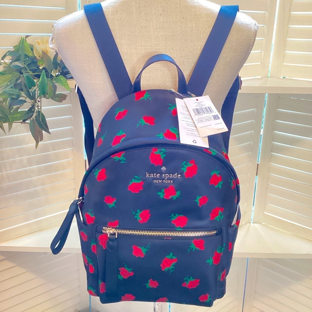 KATE SPADE ROSE TOSS PRINT BACK PACK NEW 1191